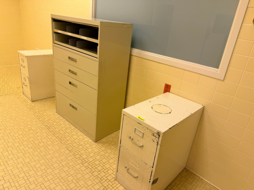 (3) ASSORTED METAL FILE CABINETS.
