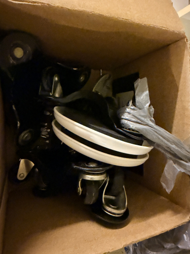 (1) SET OF LIGHT DUTY POT BELLY CASTERS.