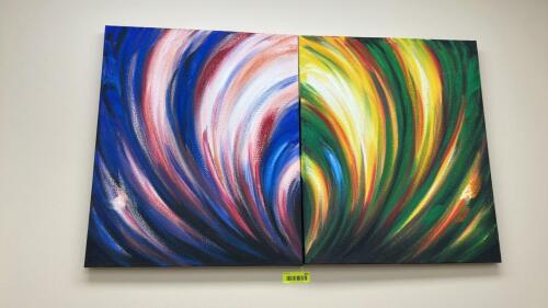 (2) CANVAS PAINTINGS