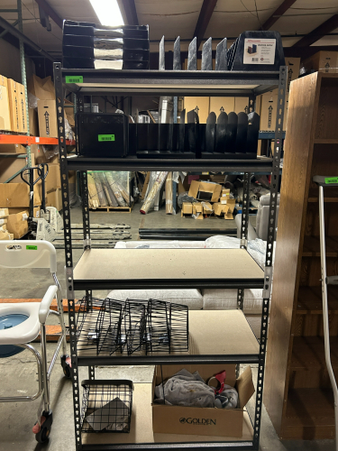 (1) LOT OF OFFICE SUPPLIES ON SHELVES