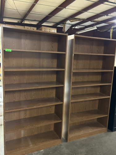(2) BROWN BOOK SHELVES