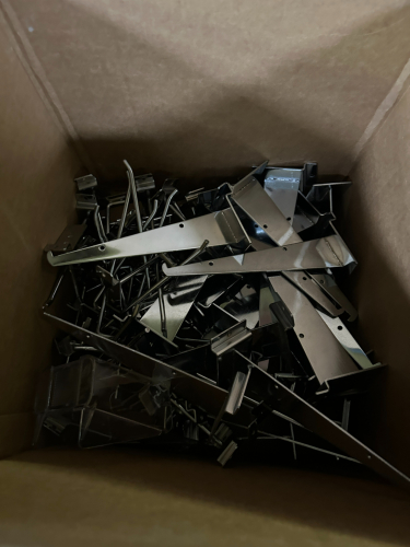 (1) BOX OF SLATWALL BRACKETS AS SHOWN