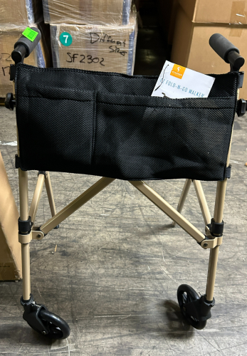 (1) EZ FOLD AND GO WALKER IN GOLD