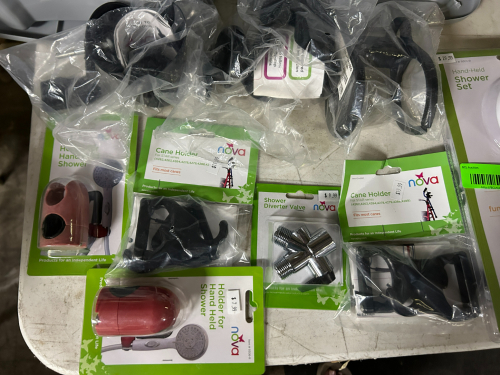 (1) LOT OF NOVA ASSORTED SHOWER ACCESSORIES