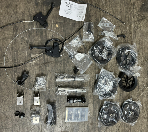 (1) LOT OF ASSORTED WALKER PARTS AND ACCESSORIES