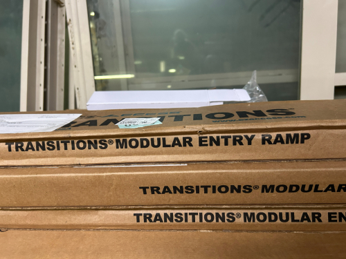 (3) BOXES OF TRANSITION MODULAR ENTRY RAMPS
