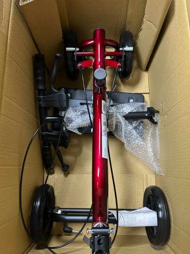 (1) NOVA TURNING KNEE WALKER HEAVY DUTY STANDARD IN RED