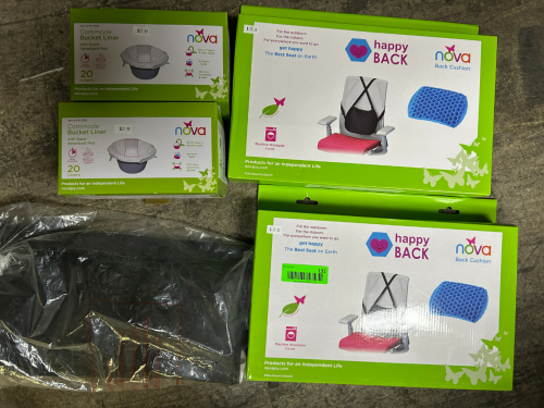 (1) LOT OF ASSORTED NOVA PRODUCTS INCLUDING (2) BACK CUSHIONS