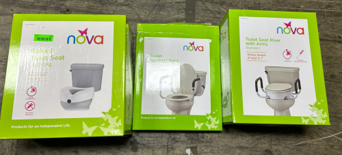 (3) ASSORTED NOVA TOILET ACCESSORIES AS SHOWN