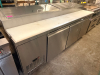 NORPOLE 90" THREE DOOR REFRIGERATED SANDWICH PREP COOLER. - 3