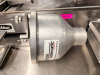 BELSHAW ADAMATIC DONUT ROBOT MARK II AUTOMATIC DONUT FRYER WITH ACCESSORIES. STAINLESS STEEL CONSTRUCTION WITH CONVEYOR FRYING SYSTEM, INCLUDES DEPOSITOR HEAD, HOPPER, PRODUCT TRAY, AND ADDITIONAL ACCESSORY - 8
