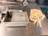 BELSHAW ADAMATIC DONUT ROBOT MARK II AUTOMATIC DONUT FRYER WITH ACCESSORIES. STAINLESS STEEL CONSTRUCTION WITH CONVEYOR FRYING SYSTEM, INCLUDES DEPOSITOR HEAD, HOPPER, PRODUCT TRAY, AND ADDITIONAL ACCESSORY - 9