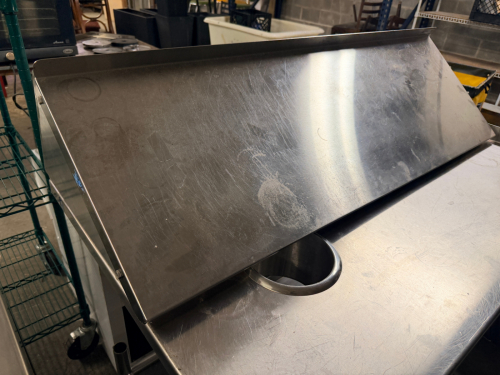 JOHN BOOS 48" STAINLESS WALL SHELF W/ BRACKETS.