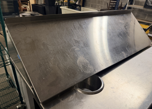 JOHN BOOS 48" STAINLESS WALL SHELF W/ BRACKETS.