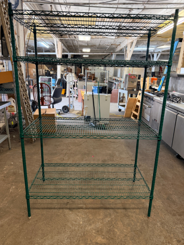 48" X 24" FOUR TIER POLY COATED SHELF