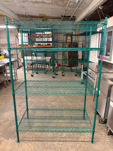 48" X 24" FOUR TIER POLY COATED SHELF