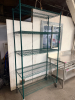 48" X 20" FIVE TIER POLY COATED SHELF ( ON CASTERS )
