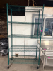 48" X 20" FIVE TIER POLY COATED SHELF ( ON CASTERS ) - 2