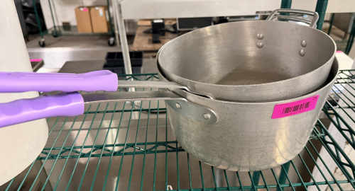 (2) 10" ALUMINUM SAUCE POTS