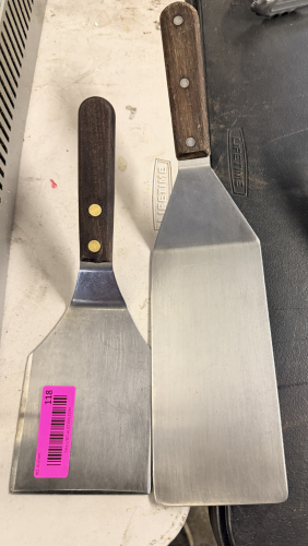 (2) STAINLESS TURNERS