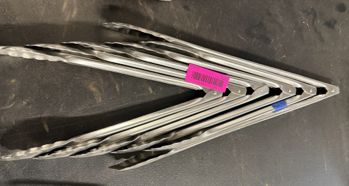 (6) STAINLESS TONGS