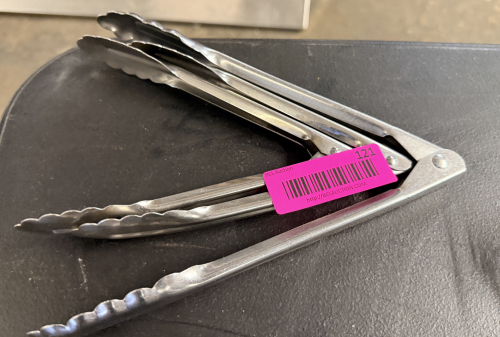 (3) SMALL STAINLESS TONGS