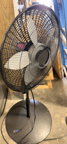 HOUSE HOLD BLACK PLASTIC PEDESTAL FAN