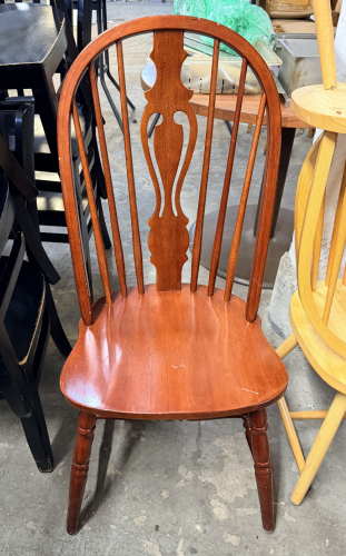(2) BAR BACK WOODEN CHAIRS