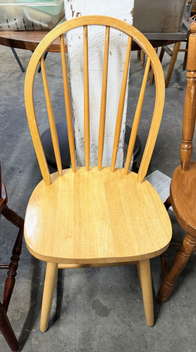 (2) BAR BACK WOODEN CHAIRS