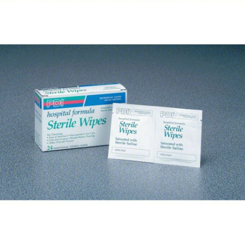 (6) PACKS(24) STERIL SALINE WIPES