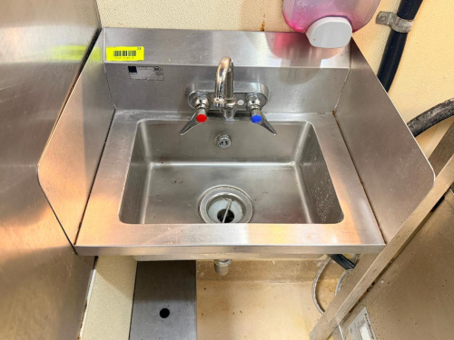 ELKAY STAINLESS HAND SINK.