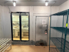 24' X 11' WALK IN COOLER FREEZER COMBO W/ (3) MAN DOORS AND (1) DOUBLE GLASS DOOR MERCHANDISER PANEL. - 10