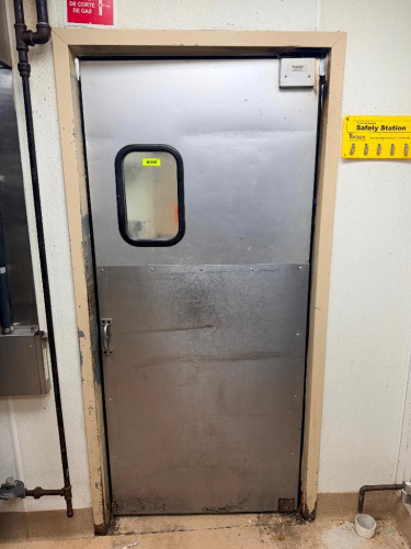 ELIASON 32" X 80" STAINLESS KITCHEN SWING DOOR W/ WINDOW.