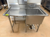 48" SINGLE WELL STAINLESS PREP SINK W/ LEFT SIDE DRY BOARD. - 2