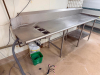 106" RIGHT SIDE STAINLESS CLEAN TABLE.