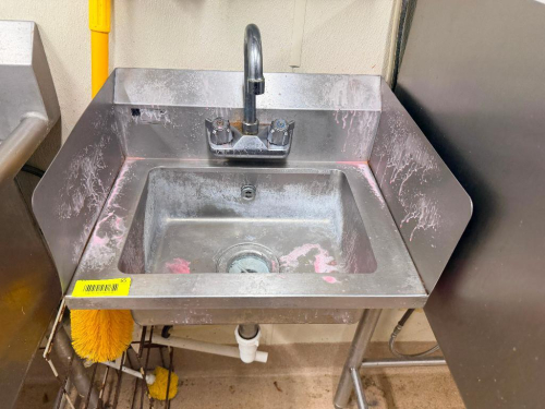 ELKAY STAINLESS HAND SINK.