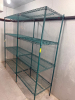(1) SET OF 6' POLY COATED SHELVING RUN. 42" SECTION AND 36" SECTION.