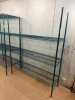 60" X18" THREE TIER COATED WIRE SHELVING UNIT.