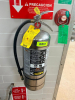 K GUARD WET CHEMICAL FIRE EXTINGUISHER W/ WALL HOOK.