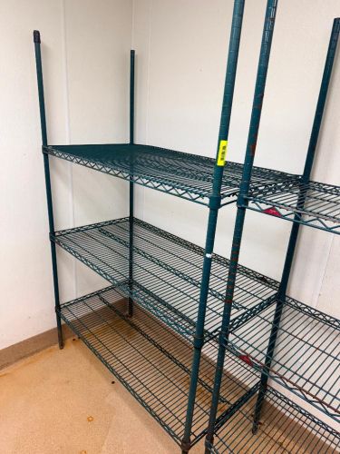 48" X 24" THREE TIER COATED WIRE RACK.