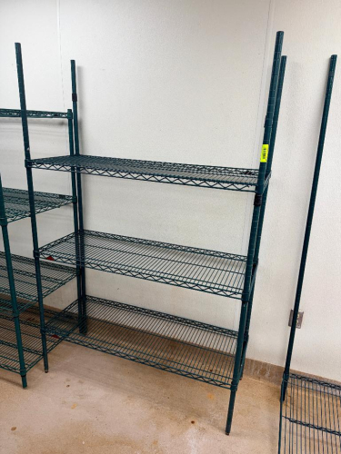 48" X 18" THREE TIER COATED WIRE RACK.
