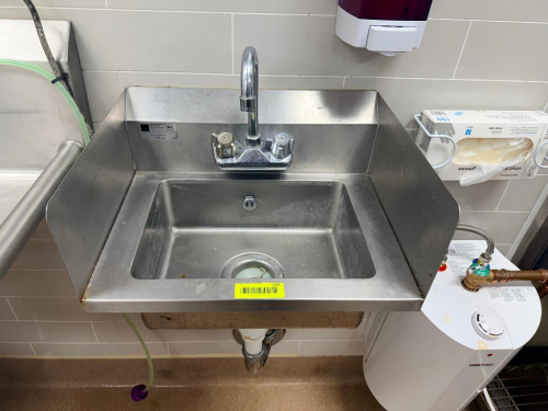 ELKAY STAINLESS HAND SINK.