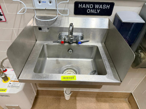 ELKAY STAINLESS HAND SINK.
