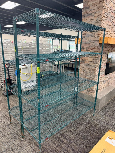 60" X 20" FOUR TIER COATED WIRE SHELF.