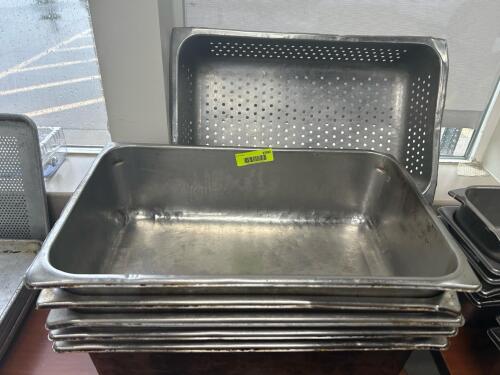 (5) STAINLESS INSERTS AND (1) SLOTTED INSERT 2 INCH DEEP