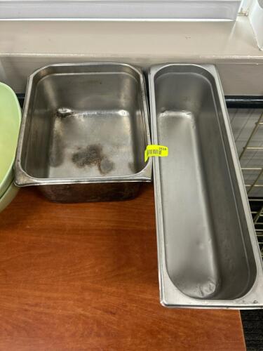 (2) ASSORTED STAINLESS INSERTS