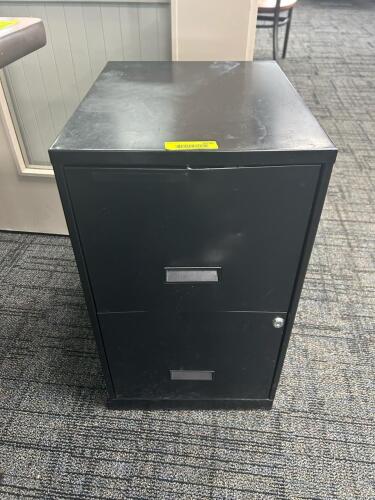 (1) BLACK FILE CABINET