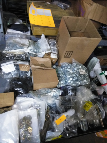 (1) TABLE OF MISC NUTS AND BOLTS