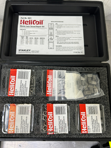 (1) HELI COIL MASTER INCH THREAD REPAIR SET