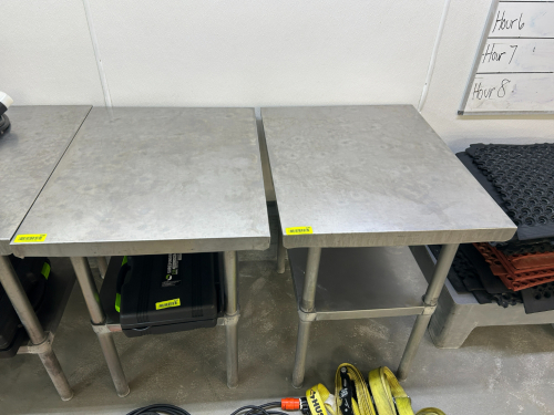 (2) 30 X 24 STAINLESS STEEL TABLES